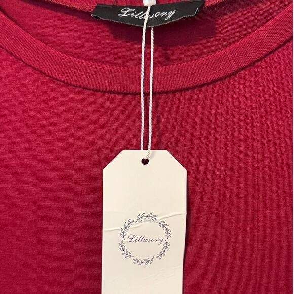 Lillusory Sleeveless Wrap Front T-shirt Mini Dress NWT - Picture 10 of 12